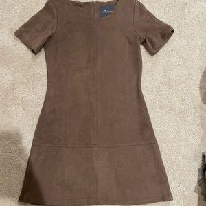 Tan/Brown suede dress